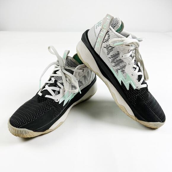 Adidas DAME 8 basketball shoes black white mint green Mens Size 9 main image 10